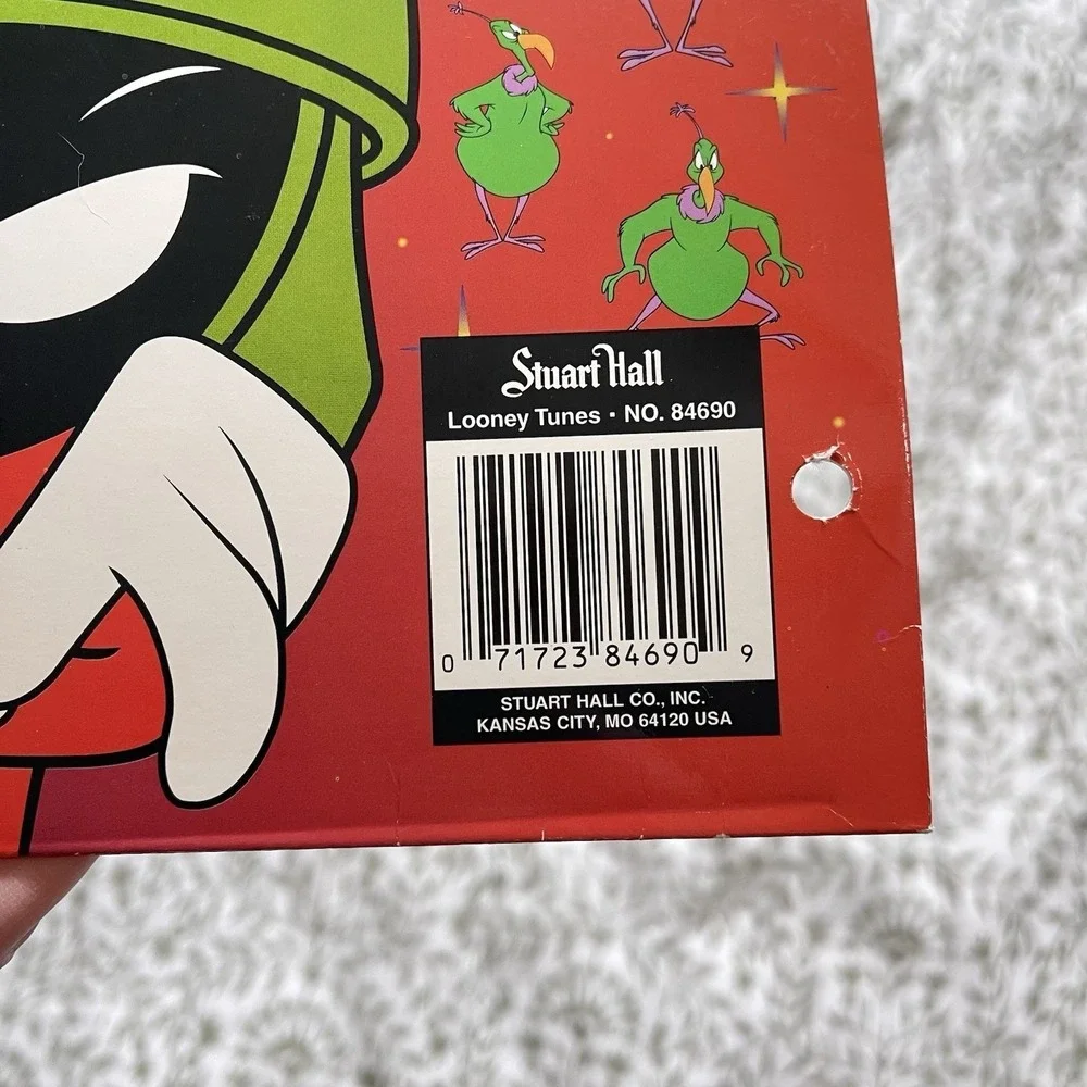 VTG 90's Looney Tunes‎ Space School Binder Folder Lot Stuart Hall Martian Alien